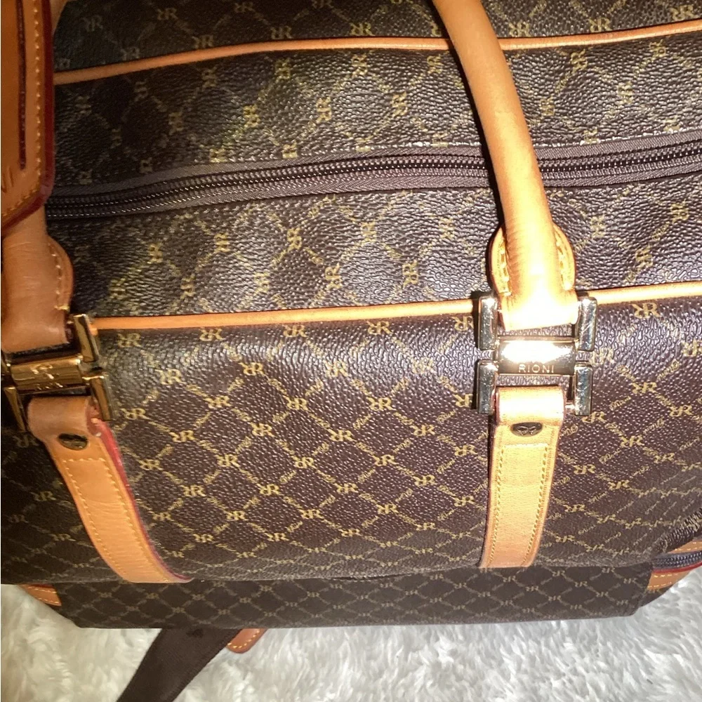 Rioni duffel dome GENEVA traveler bag Brown Patterned bag